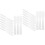 20Pièces Spatules Mélange Silicone Blanches Ergonomiques 6