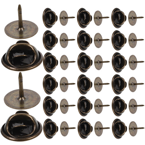200Ensembles Attaches De Broche Verrouillables Marron Pour Déco 1