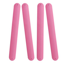 4St Kids Silicone Slap Armbanden Roze Party DIY Originele Armbanden