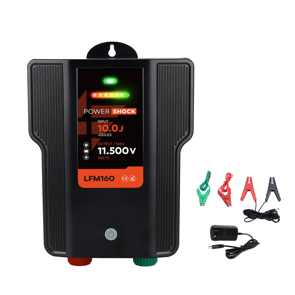 Electric Fence Charger 12Kv 10 Joules Triple Power Ac Dc Solar For Livestock Farm Protection 9099447394859