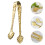 6Pièces Pinces Service Dorées Acier Rose Relief Cuisine 10