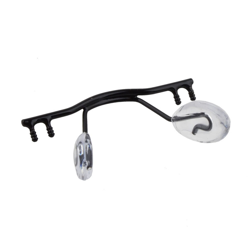 Black Eyeglass Kit With Stainless Steel Nose Bridge And Pad For Rimless Frames 10Pcs