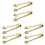 6Pièces Pinces Service Dorées Acier Rose Relief Cuisine 2