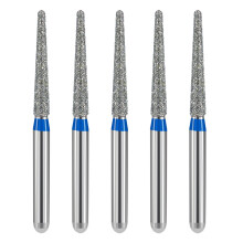 Dental Diamond Burs FG 850016M Medium Grit Round End Taper for Speed Handpiece Precision Cutting 5/Pk