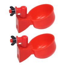 Poultry Waterer 2pcs Durable Plastic Automatic Chicken Waterer Cup for Coop Steady Flow