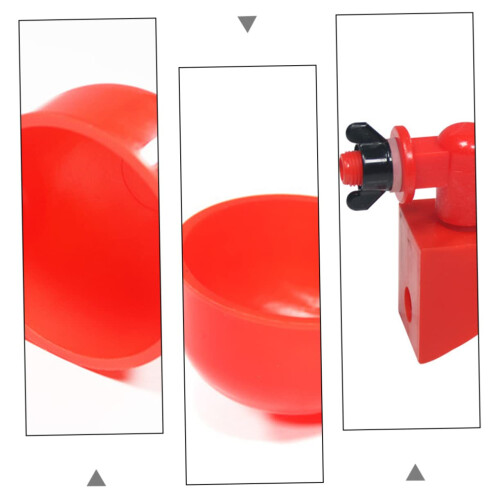 Poultry Waterer 2pcs Durable Plastic Automatic Chicken Waterer Cup for Coop Steady Flow 1