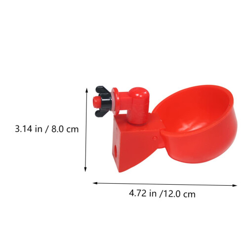 Poultry Waterer 2pcs Durable Plastic Automatic Chicken Waterer Cup for Coop Steady Flow 2