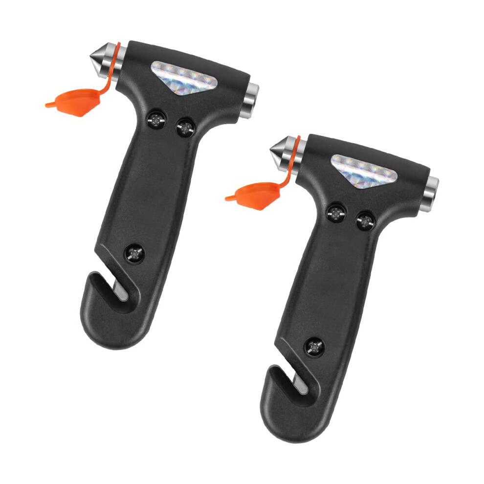 2 Pack Car Safety Hammer Emergency Escape Tool With Dualhead Window Breaker And Seat Belt Cutter 9070919813412
