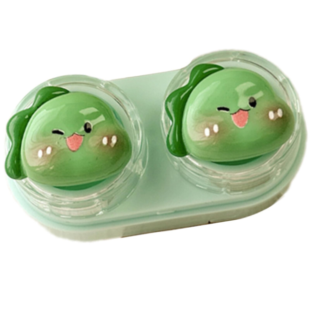 Contact Lens Travel Case with Tweezers, Leakproof Dual Compartments, Compact for Travel Use