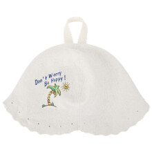 Wool Felt Sauna Hat for Spa and Steam Room, Heat‑Insulating and Comfortable Banya Cap with Hanging Loop