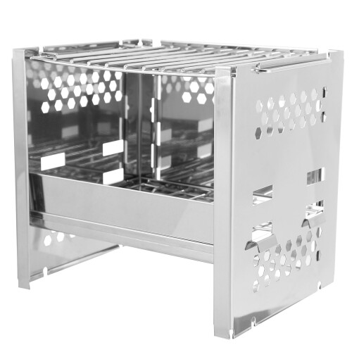 2Ensembles Grille Barbecue Argentée Résistante En Acier Inoxydable