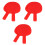 3Paires Raquettes Tennis Table Durable 3