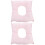 2Pièces Coussin Creux Rose Massage Relaxant Lavable 5