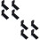 8Pièces Bandes Ski Snowboard Noires Multi-Fonctions Résistantes 6