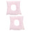 2Pièces Coussin Creux Rose Massage Relaxant Lavable 7