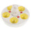 Ceramic Bunny Deviled Egg Platter Multi-Color Easter Egg Holder Tray 8