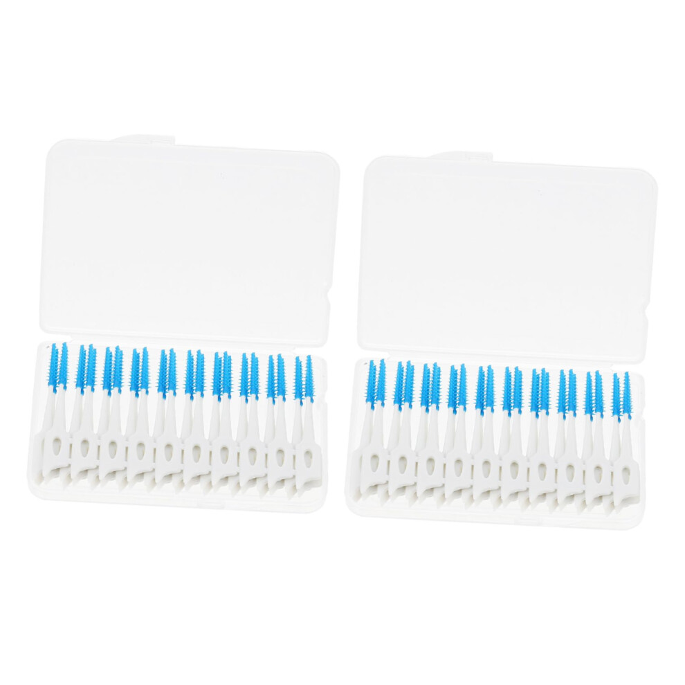 80pcs Interdental Brush for Teeth Cleaning with Soft Bristles and Floss Picks for Gum Care