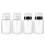 4 flacons vides 200 ml pour dissolvant avec pompe, 2 noirs, 2 blancs 1