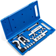 Professional Flaring Tool Kit and Swaging Set for 45 Brake Lines HVAC Copper Tubes with Cutter