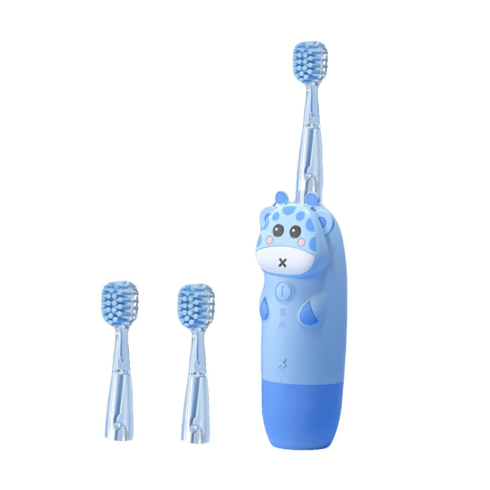 Kids Electric Toothbrush with Soft Bristles, Cartoon Design, Gentle Sonic Cleaning, USB Powered