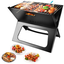 Portable Charcoal Grill Folding BBQ with Large Cooking Surface for Camping Picnic Tailgating 17.1x11x14.8