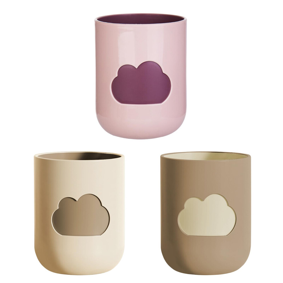 Children Mouthwash Cup Set, Bamboo Toothbrush Cup, NonSlip Bathroom Rinse Cup for Kids, 3 Colors