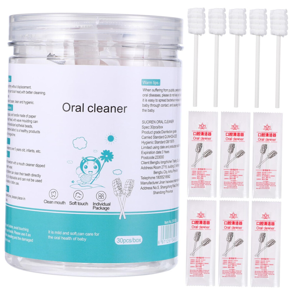 Baby Toothbrush 30pcs Infant Oral Care Kit with Soft Tongue Cleaner and Ergonomic Handle