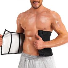 (As show, 3XL) Vensslim Waist Trainer Men Sweat Belt Sauna Trimmer Stomach Wraps Workout Band Male Fat Burner Corset Belly Tummy Control Strap