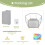 Light Grey 6-Panel Baby Playpen with Breathable Me 8