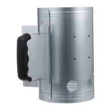 Charcoal Chimney Starter for BBQ Grills, Fast Ignition, Rust Resistant, Heat Shield Handle