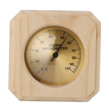 Wooden Sauna Thermometer Hygrometer Wall Mounted Pine Wood Gauge for Home Sauna RealTime Monitoring