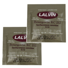 2X Lalvin RC 212 Yeast Red Wine 5g Homebrew Wine Making 4.5L-23L Pinot Noir