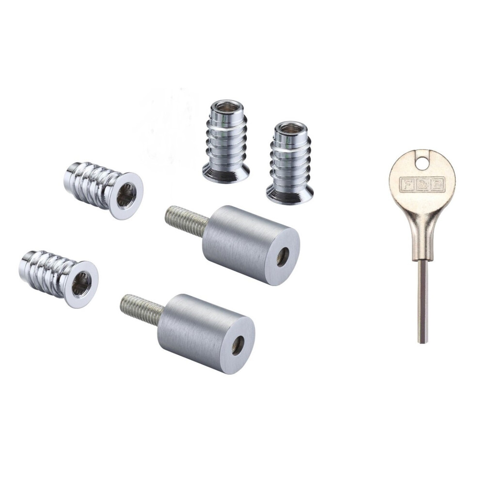 Fulton & Bray Fb319 Quality Roller Sash Window Stop Restrictor For Child Safety And Security - Comes With Key Included (Satin Chrome)