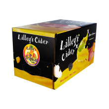 Lilley?s Cider - Tropical 4.0% - Sweet Still Cider with Pink Grapefruit, Mango, Pineapple & Lime - Fruity Summer Drink in Eco-Friendly Box - Vegan &