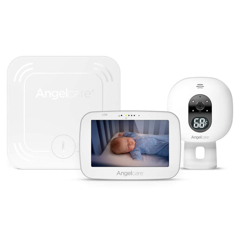 3-In-1 Ac527 Baby Monitor, With Breathing Movements Tracking, 5?? Video, Sound & Temperature Display On Camera Angelcare