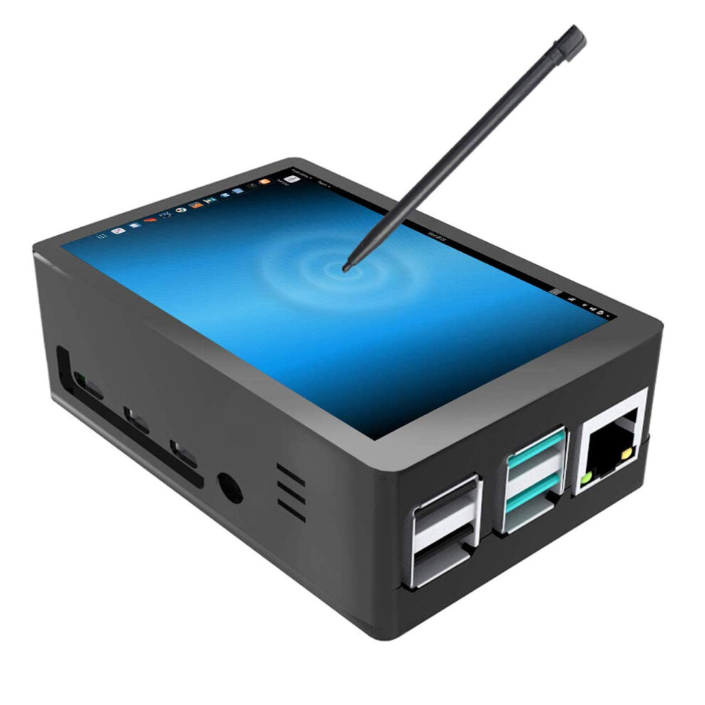 Jun-Electron For Raspberry Pi 4 Touch Screen With Case, 3.5 Inch Touchscreen With Fan, 320X480 Monitor Tft Lcd Game Display 747045434949