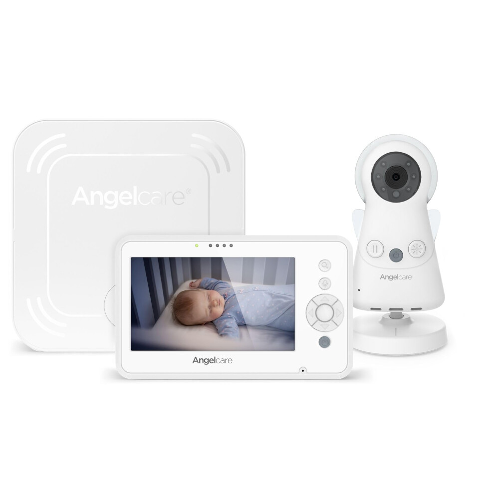 Video Baby Monitor With Ac25 Motion Monitor - 4.3" Screen & Hd Camera - Night & Lullabies - Range Up To 150 M Light Angelcare