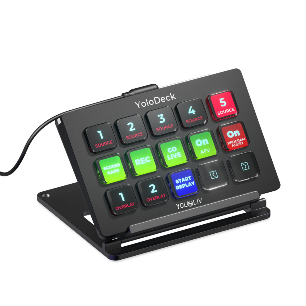 Yololiv Yolodeck, Studio Controller Keyboard, 15 Customizable Lcd Keys, Trigger Actions On Yolobox Extreme/Yolobox Ultra/Yolobox Pro 762715516374