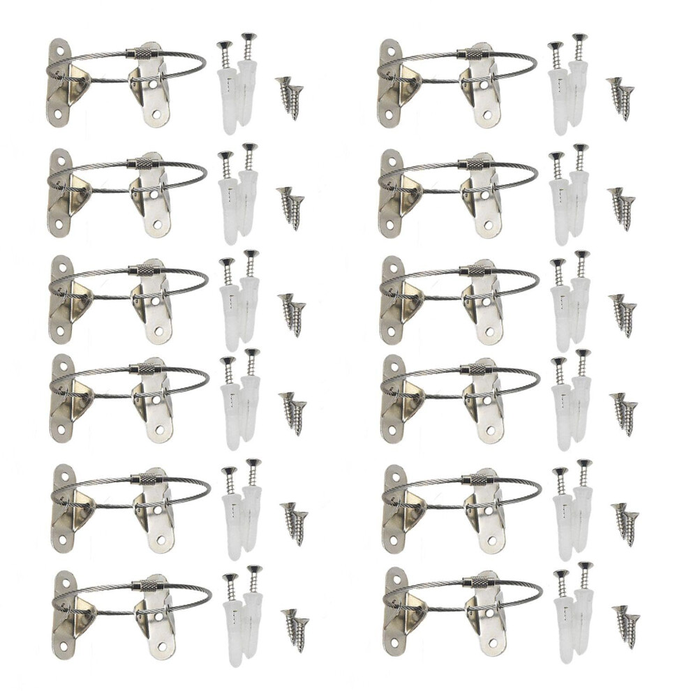 12 Sets Of Furniture Wall Anchors, Headboard Fasteners, Child Safety Cabinet Locks, Cabinet Safety Fixing Accessories, Furniture Anti-Tip Tools 735407738309