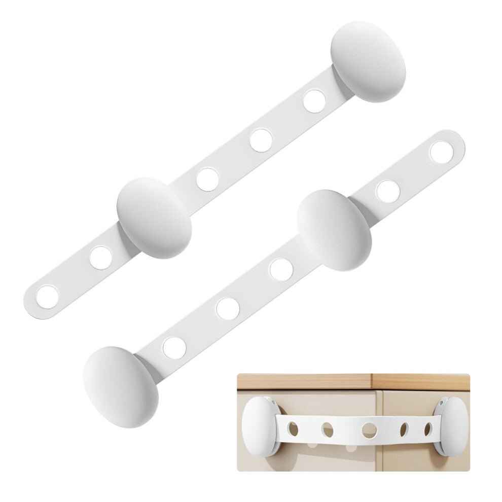 Ryhhh Child Safety Locks, Adjustable Cupboard Locks, With Strong Adhesives, Child Locks For Cupboards Cabinet Fridge Drawer Toilet, Multipurpose, Easy 738925624314