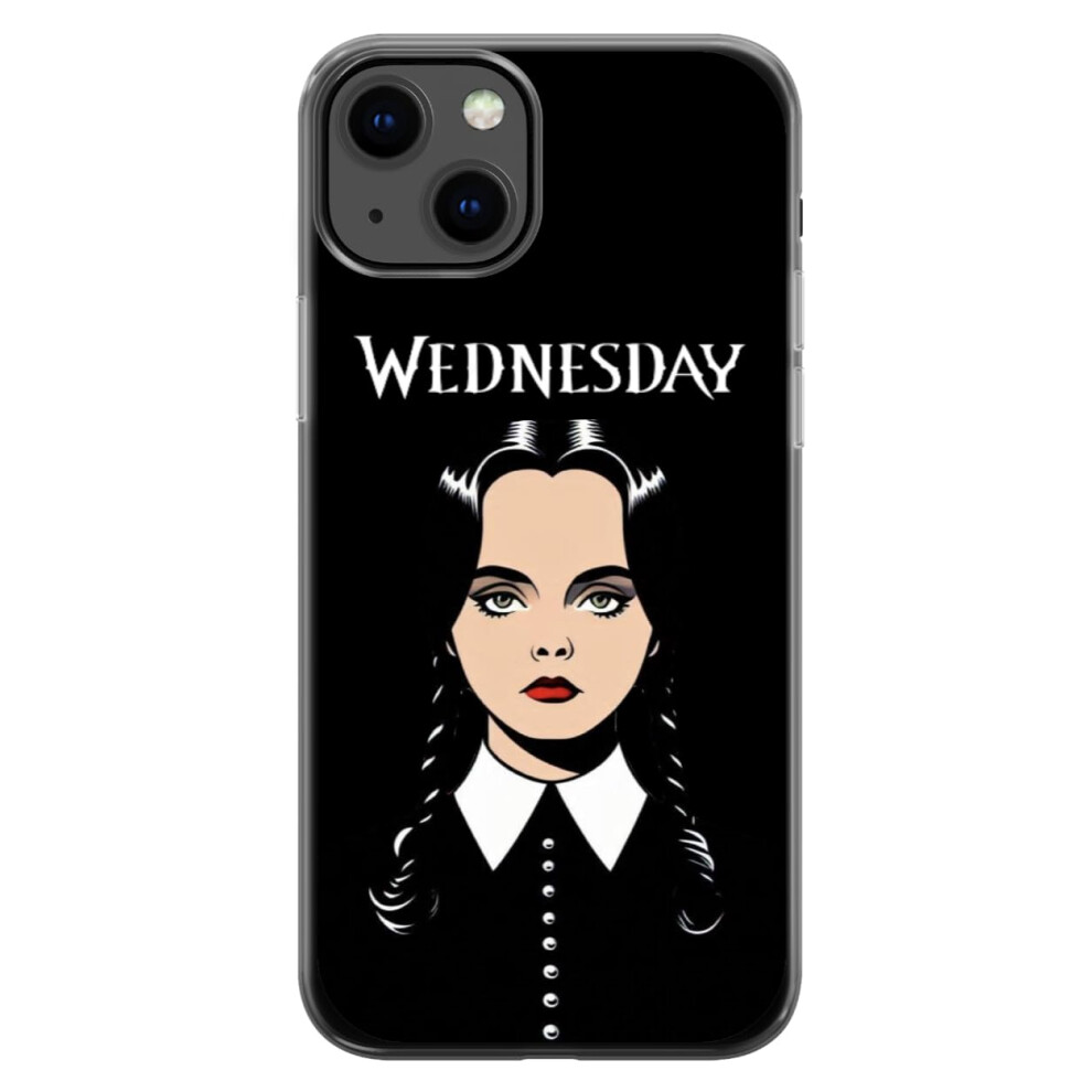 Ezb Wednesday Phone Case Compatible With Iphone | Creepy Gothic Horror Themed Stylish Phone Cover | Hard Case With Flexible Shock Absorbant Edges 755926394930