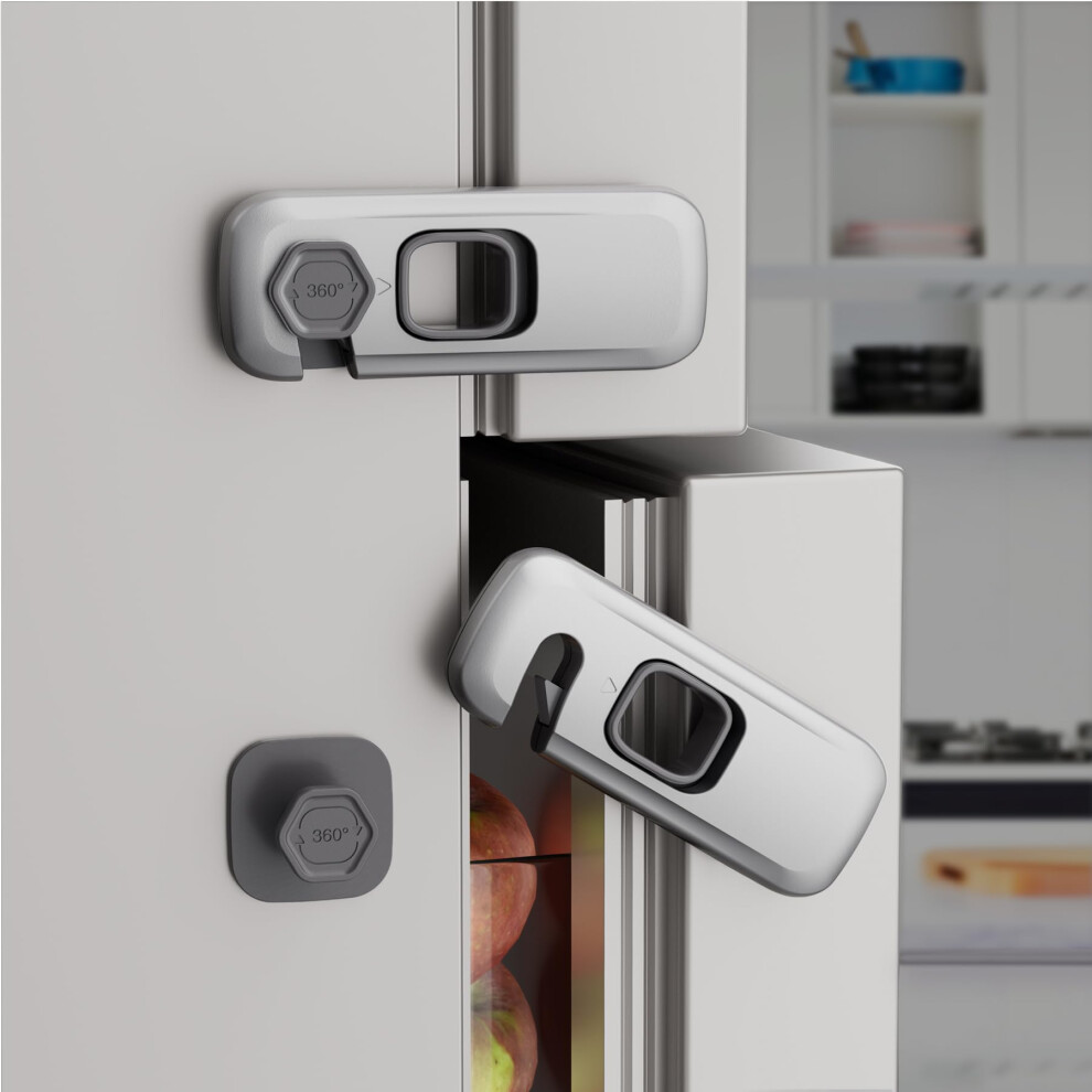 Denentt 5 Pack Child Proof Fridge Lock, Baby Proofing Cabinet Locks, Refrigerator Lock And Child Safety Cabinet Lock, For Fridge, Drawers, Oven, Cupboard