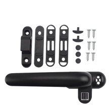 2 Pcs Window Handles,Universal Replacement Right/Left Hand Aluminum Alloy Window Handles for Double Glazing Switch Window Door Security,Black