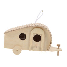 Wooden Bird House Outdoor Bird Nesting Box Durable Wooden Construction Cozy Shelter for Garden Balcony