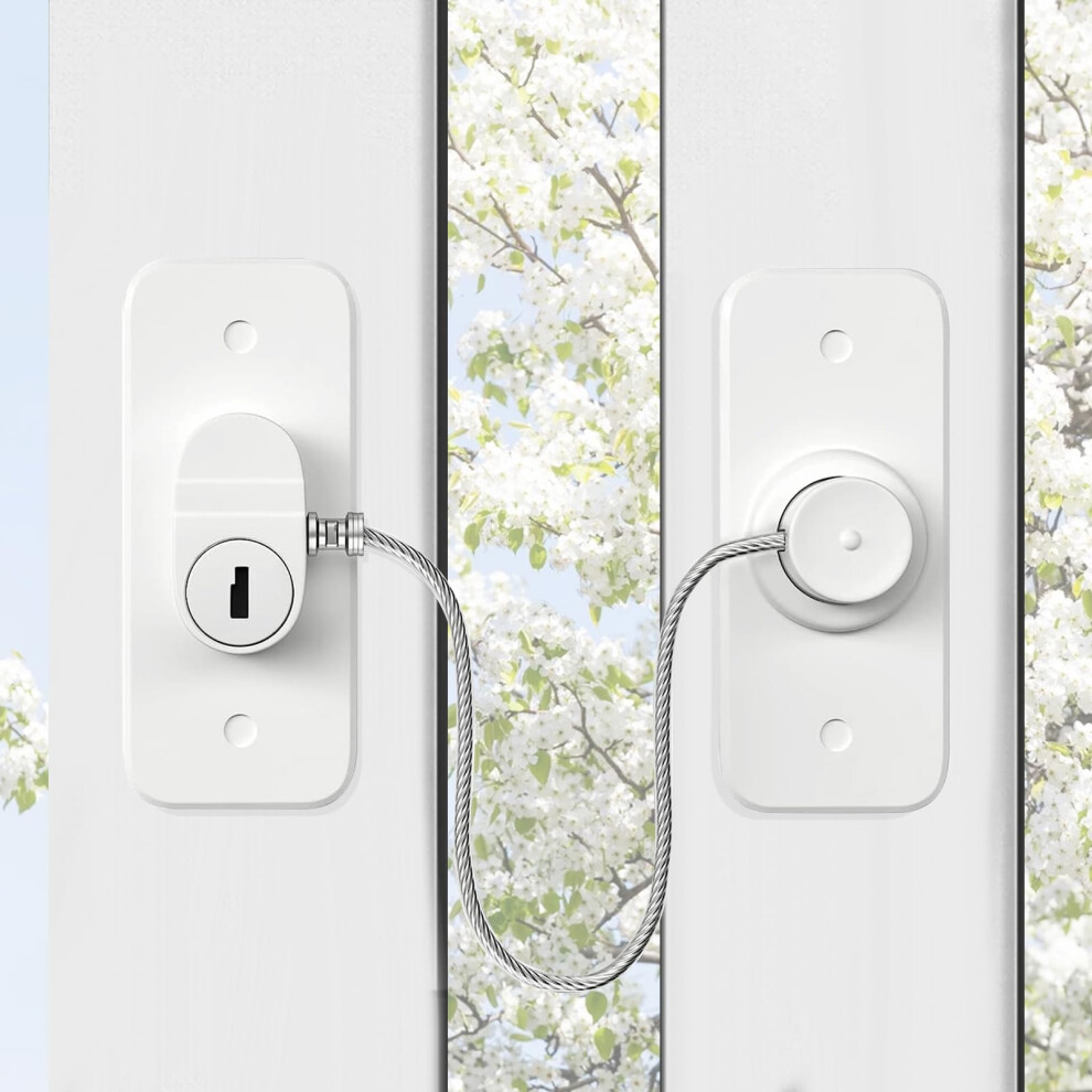 Window Locks For Upvc Windows, 2 Packs Window Safety Locks No Drilling Window Restrictor For Upvc, Window Locks Child Safety With Key, Pet Woobroo