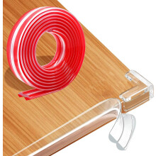 Wider & Thicker Edge Protector Strip 15mm?3m with 4 L Corner Guards ? Clear Baby Proofing Kit for Furniture Edges & Corners, Strong Adhesive,