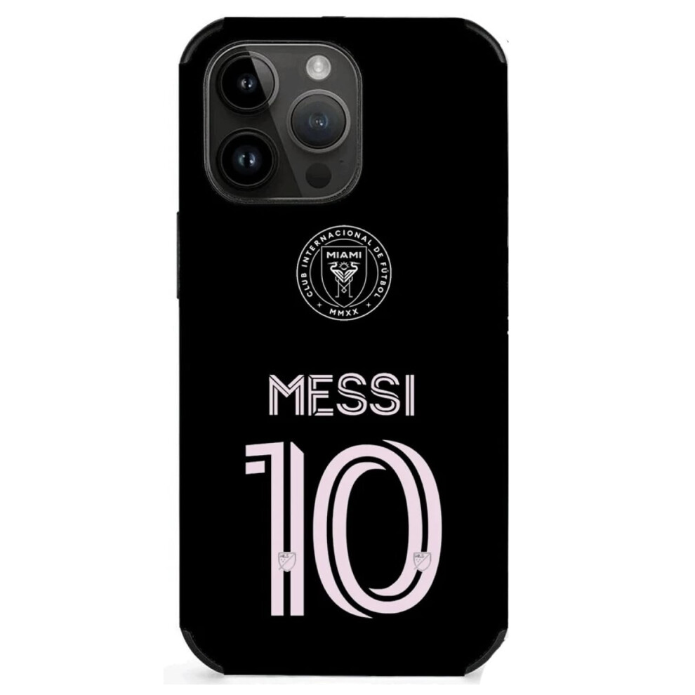 Ezb Lionel Messi Themed Iphone Phone Case | Black And White Flexible Shock Absorbant Cool Phone Cover | Messi Inter Miami 10 Case (Iphone 11 Pro Max) White,Black 731875462456