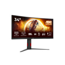 AOC Gaming Monitor CU34G4 Wide Quad HD 34" 180 Hz Curved VA LCD Black