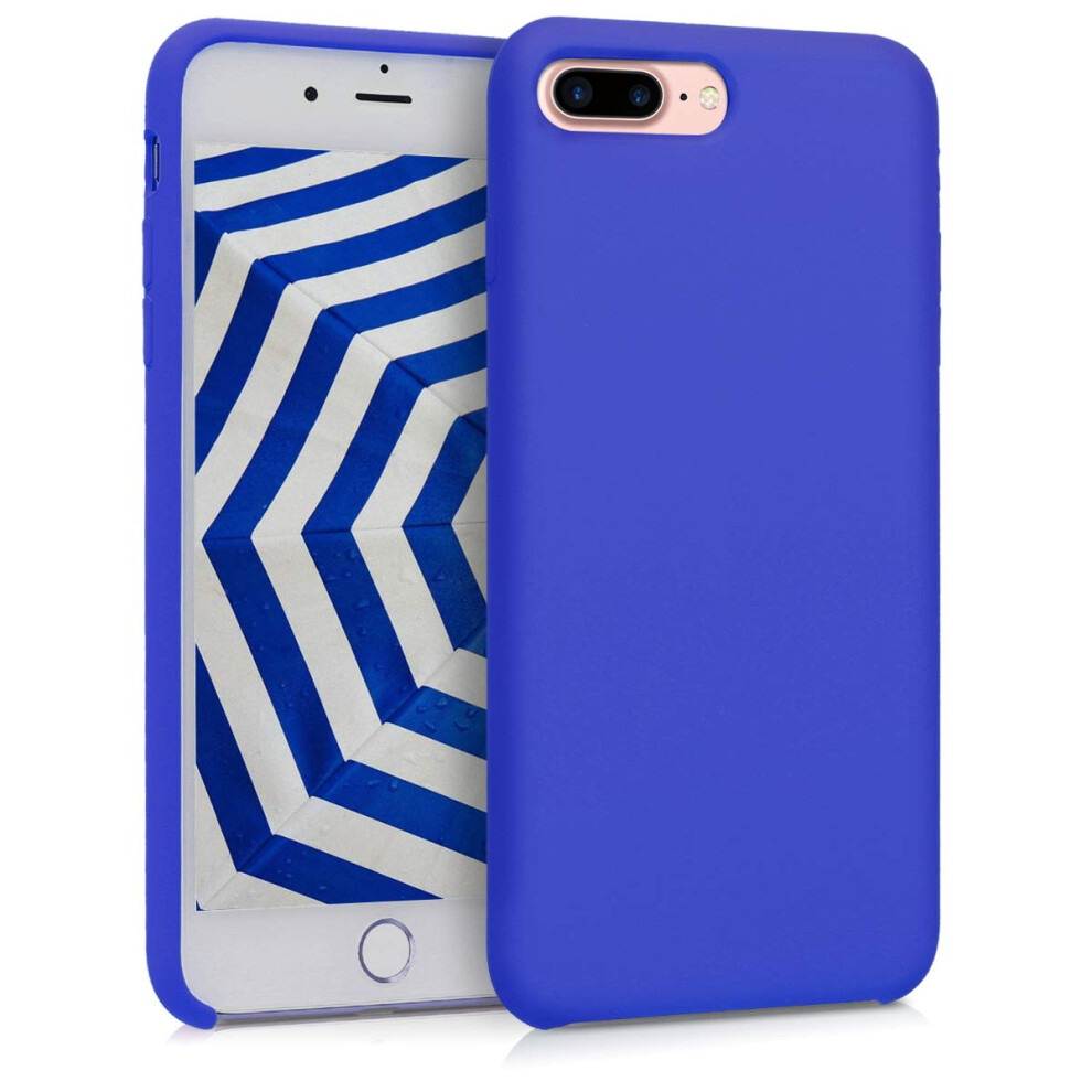 Kwmobile Case Compatible With Apple Iphone 7 Plus/Iphone 8 Plus Case - Tpu Silicone Phone Cover With Soft Finish - Baltic Blue 4057665494527