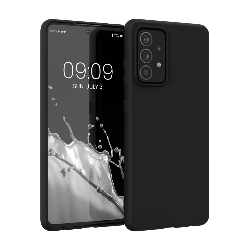 Kwmobile Case Compatible With Samsung Galaxy A52 / A52 5G / A52s 5G Case - Soft Slim Protective Tpu Silicone Cover - Matte Black 4063004266663